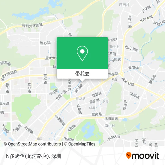 N多烤鱼(龙河路店)地图