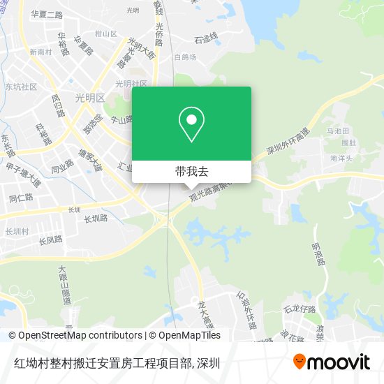 红坳村整村搬迁安置房工程项目部地图