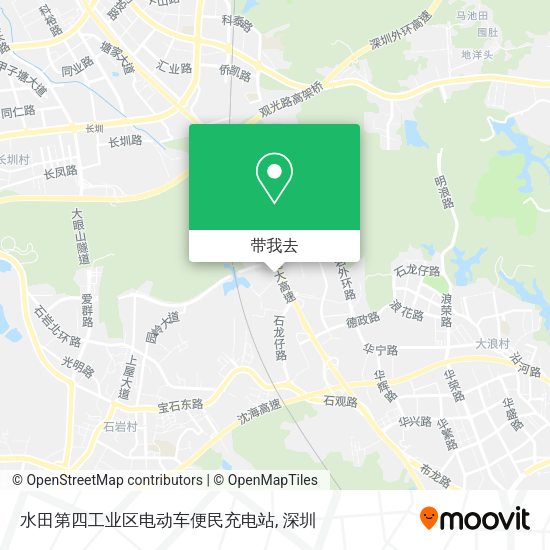 水田第四工业区电动车便民充电站地图