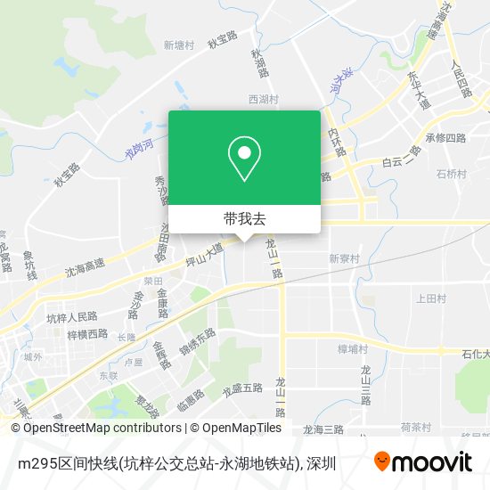 m295区间快线(坑梓公交总站-永湖地铁站)地图