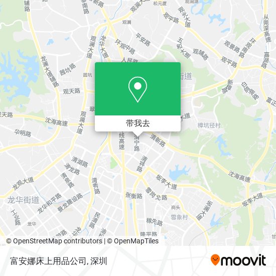 富安娜床上用品公司地图