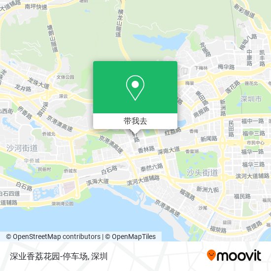 深业香荔花园-停车场地图