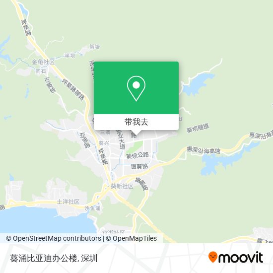 葵涌比亚迪办公楼地图