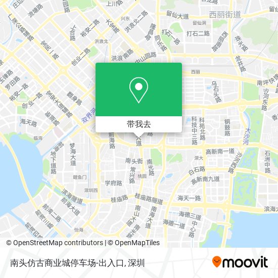 南头仿古商业城停车场-出入口地图