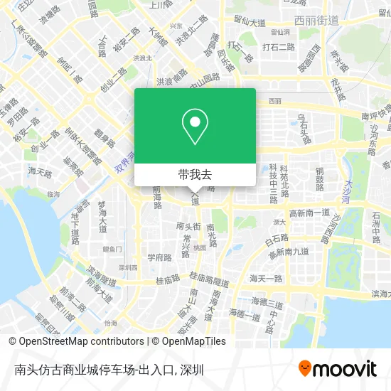 南头仿古商业城停车场-出入口地图