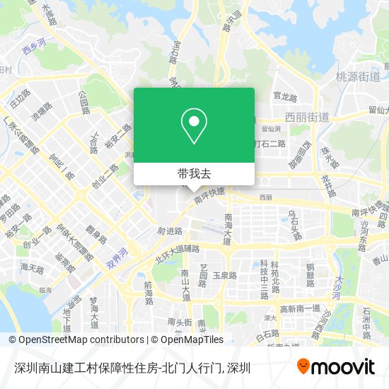 深圳南山建工村保障性住房-北门人行门地图