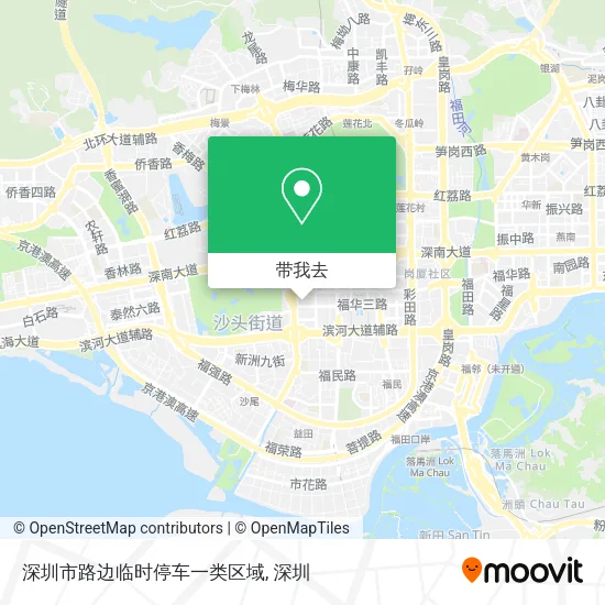 深圳市路边临时停车一类区域地图