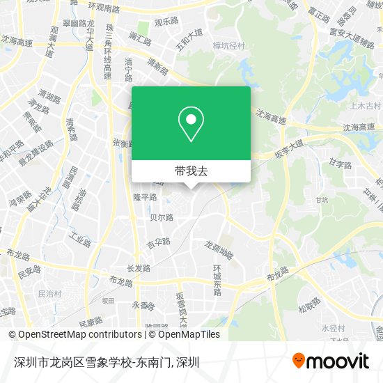 深圳市龙岗区雪象学校-东南门地图