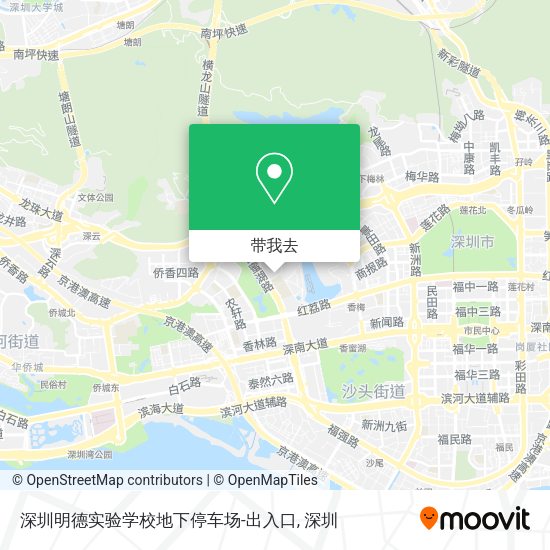 深圳明德实验学校地下停车场-出入口地图