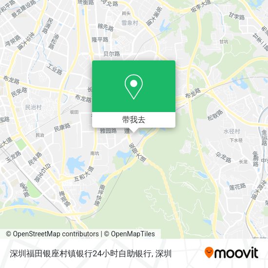 深圳福田银座村镇银行24小时自助银行地图