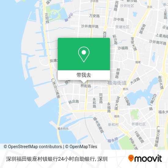 深圳福田银座村镇银行24小时自助银行地图