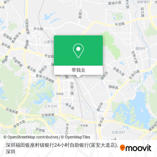深圳福田银座村镇银行24小时自助银行(富安大道店)地图
