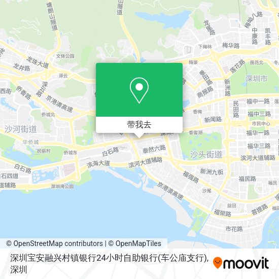 深圳宝安融兴村镇银行24小时自助银行(车公庙支行)地图