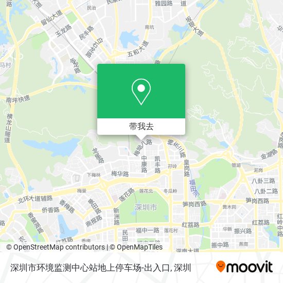 深圳市环境监测中心站地上停车场-出入口地图