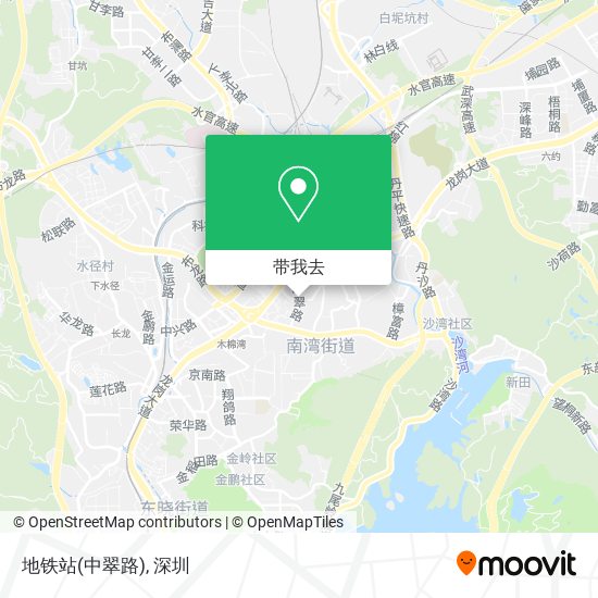 地铁站(中翠路)地图