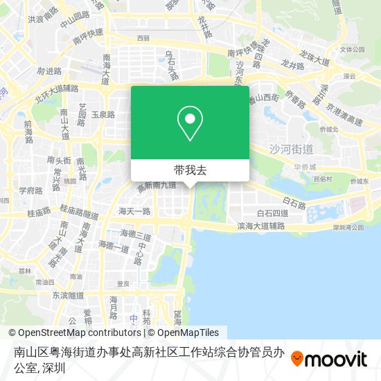 南山区粤海街道办事处高新社区工作站综合协管员办公室地图