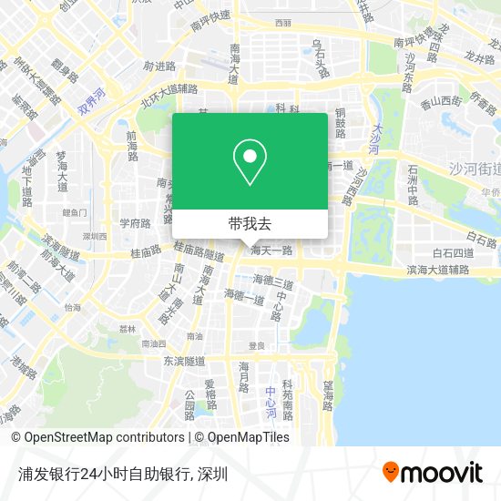浦发银行24小时自助银行地图