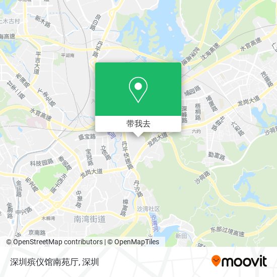 深圳殡仪馆南苑厅地图