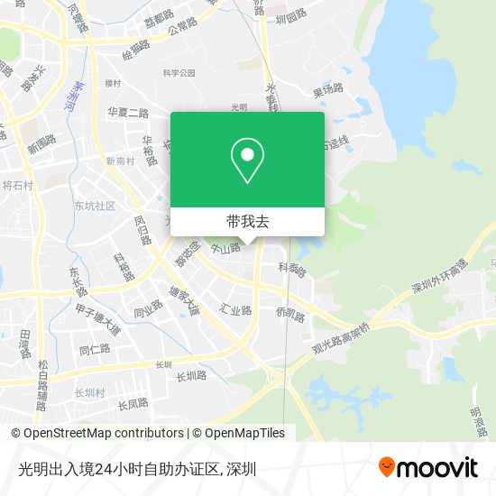 光明出入境24小时自助办证区地图