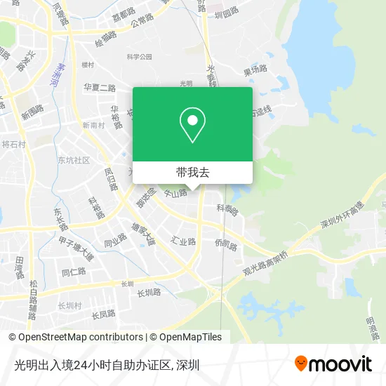 光明出入境24小时自助办证区地图