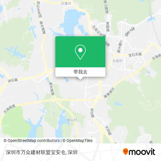 深圳市万众建材联盟宝安仓地图