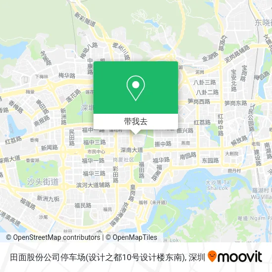 田面股份公司停车场(设计之都10号设计楼东南)地图