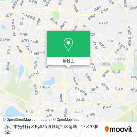 深圳市光明新区凤凰街道塘尾社区莲塘工业区97栋地图
