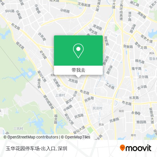 玉华花园停车场-出入口地图