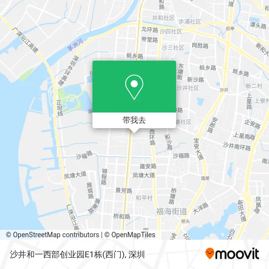 沙井和一西部创业园E1栋(西门)地图