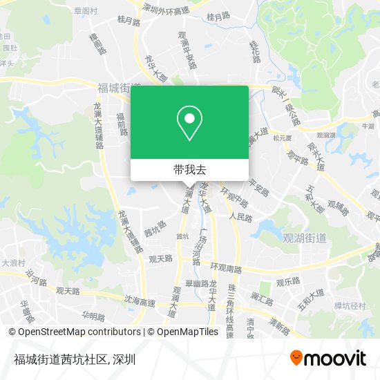 福城街道茜坑社区地图