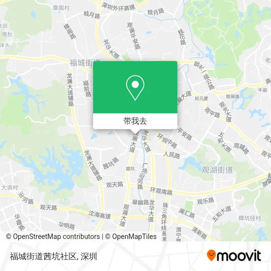 福城街道茜坑社区地图