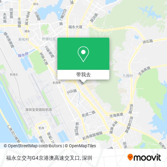 福永立交与G4京港澳高速交叉口地图