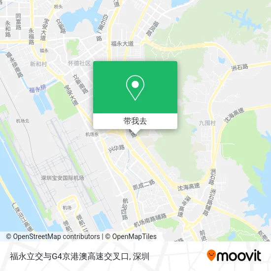 福永立交与G4京港澳高速交叉口地图