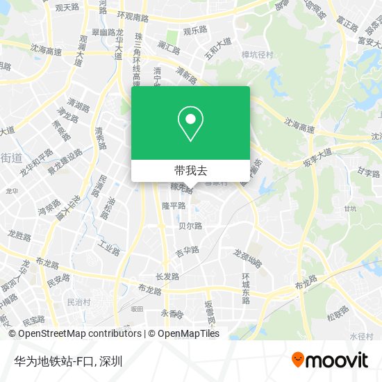 华为地铁站-F口地图