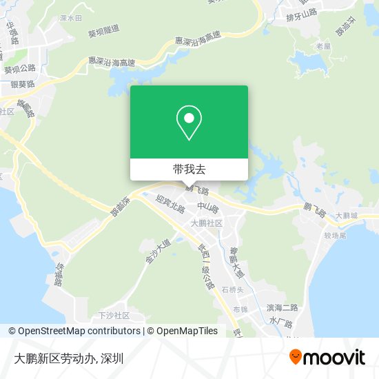 大鹏新区劳动办地图