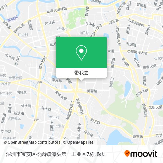 深圳市宝安区松岗镇潭头第一工业区7栋地图