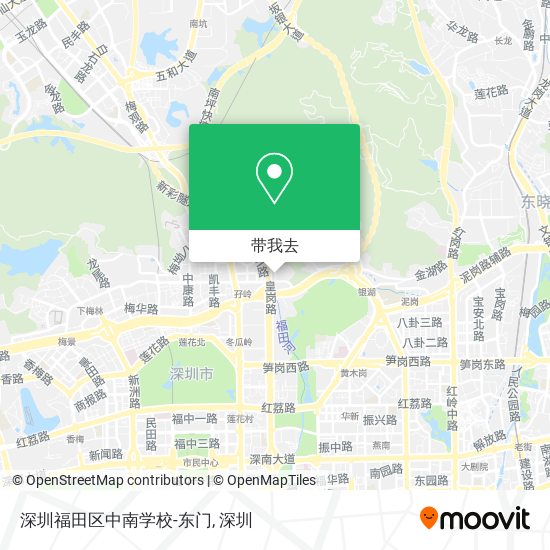 深圳福田区中南学校-东门地图