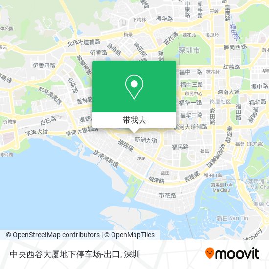 中央西谷大厦地下停车场-出口地图