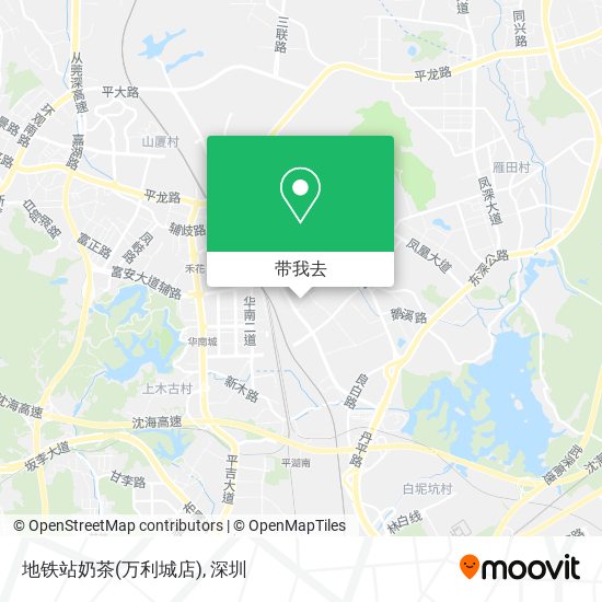 地铁站奶茶(万利城店)地图