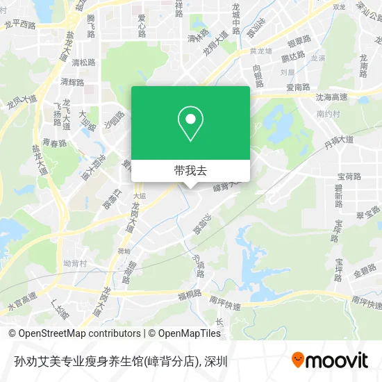 孙劝艾美专业瘦身养生馆(嶂背分店)地图