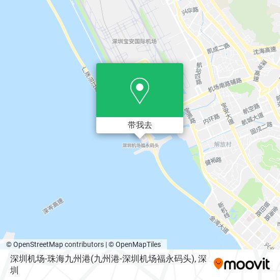 深圳机场-珠海九州港(九州港-深圳机场福永码头)地图