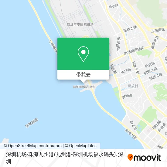 深圳机场-珠海九州港(九州港-深圳机场福永码头)地图