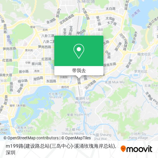 m199路(建设路总站(三岛中心)-溪涌玫瑰海岸总站)地图