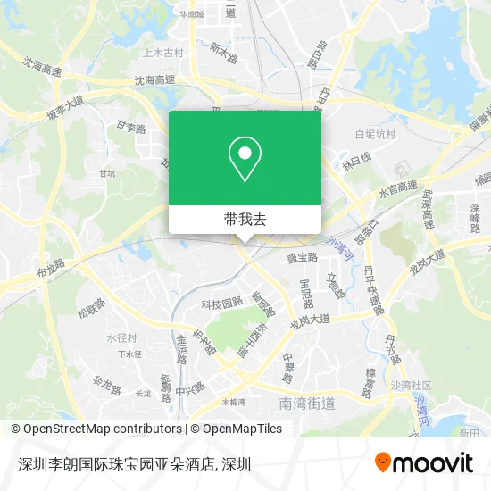 深圳李朗国际珠宝园亚朵酒店地图