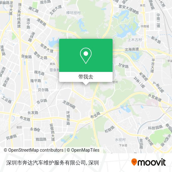 深圳市奔达汽车维护服务有限公司地图