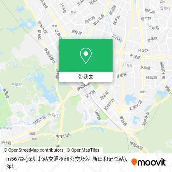 m567路(深圳北站交通枢纽公交场站-新田和记总站)地图