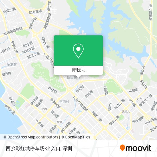 西乡彩虹城停车场-出入口地图