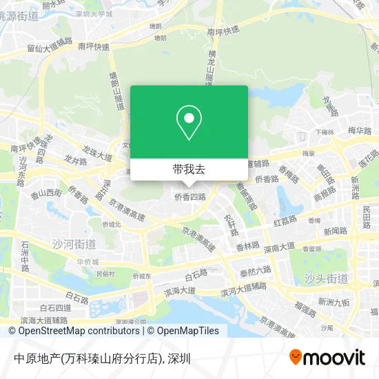 中原地产(万科瑧山府分行店)地图
