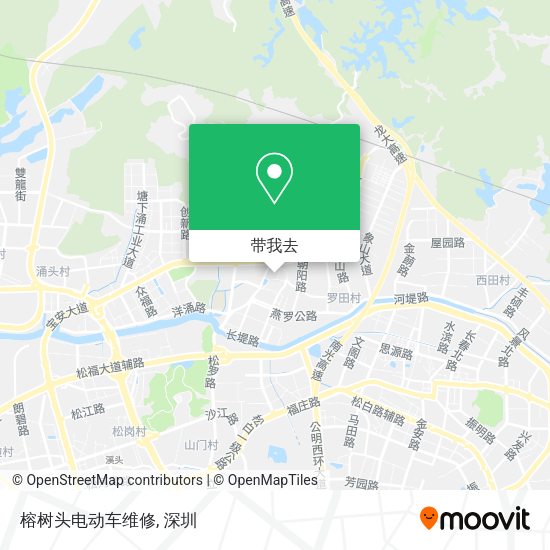 榕树头电动车维修地图