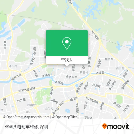 榕树头电动车维修地图